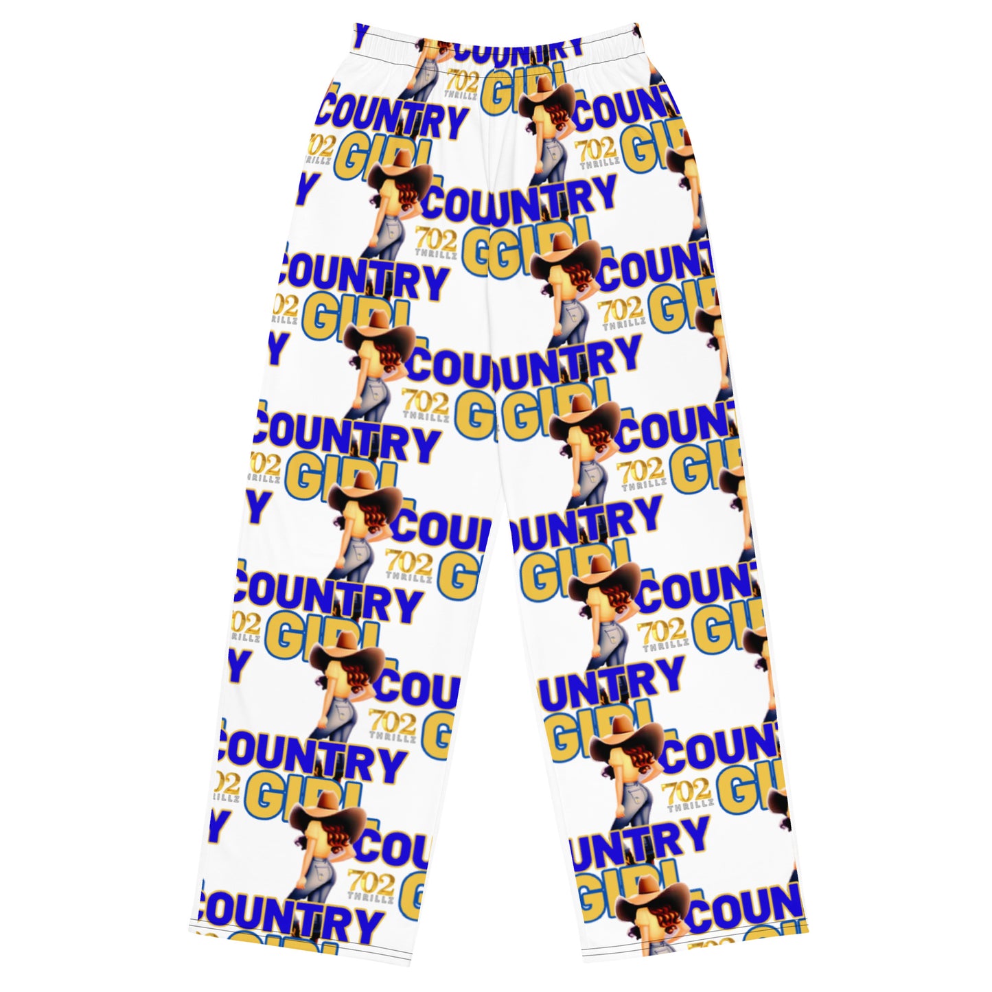 Country Girl - All-over Print Wide-Leg Pants