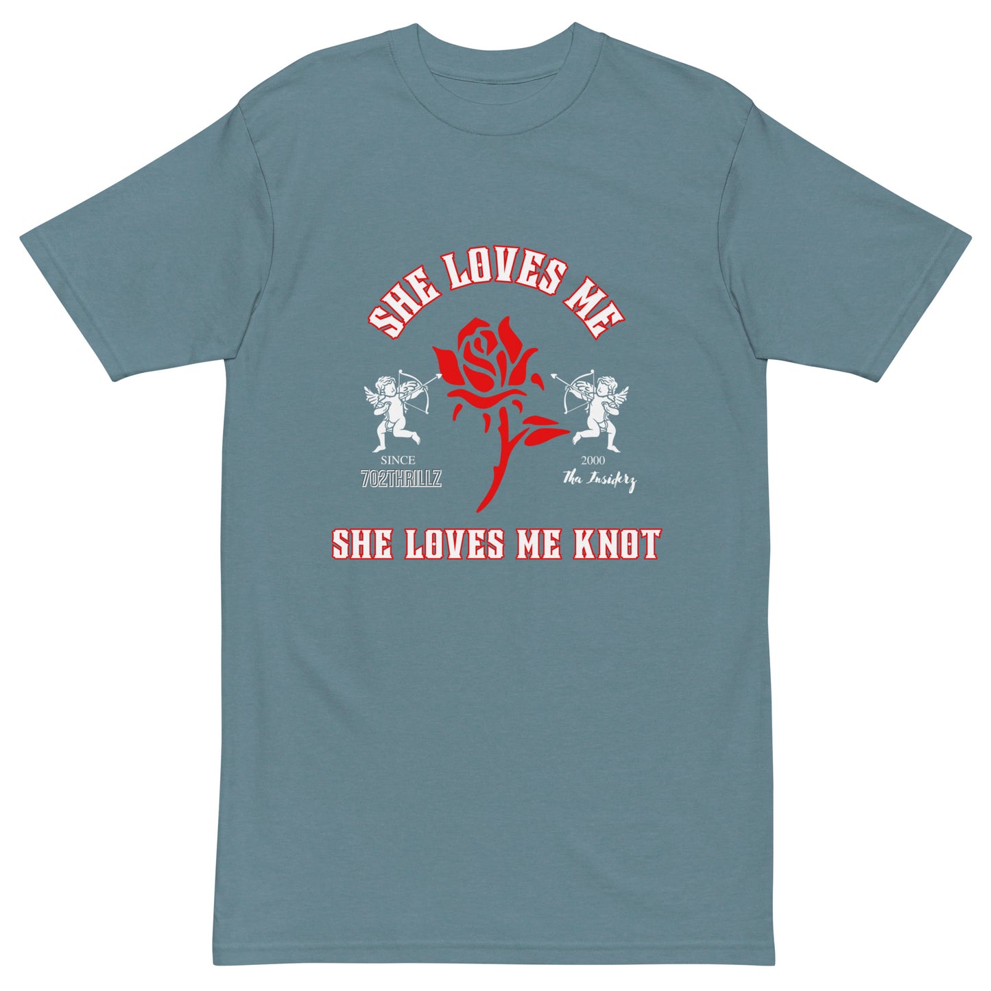 She Loves Me She  Loves Me Knot - Premium Heavyweight Tee